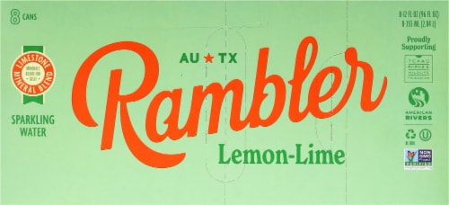 Rambler Lemon-Lime Sparkling Water Perspective: top