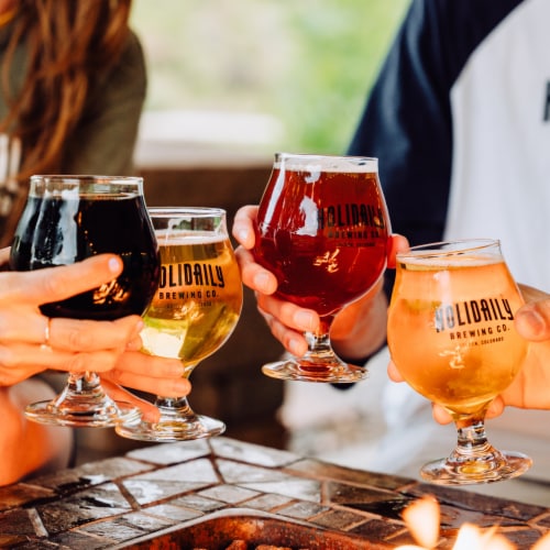 Holidaily Big Henry Hazy IPA Gluten Free Craft Beer Perspective: top