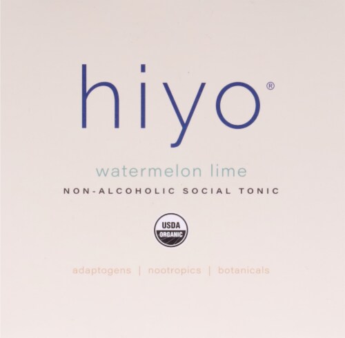 Hiyo® Organic Watermelon Lime Non-Alcoholic Seltzer Cans Perspective: top