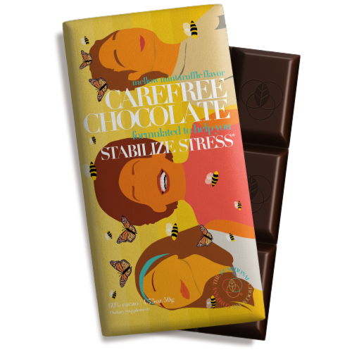 The Functional Chocolate Company Mint Truffle Carefree Chocolate Dietary Supplement Perspective: top