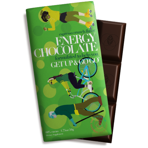 The Functional Chocolate Company Espresso Crunch Energy Chocolate Perspective: top