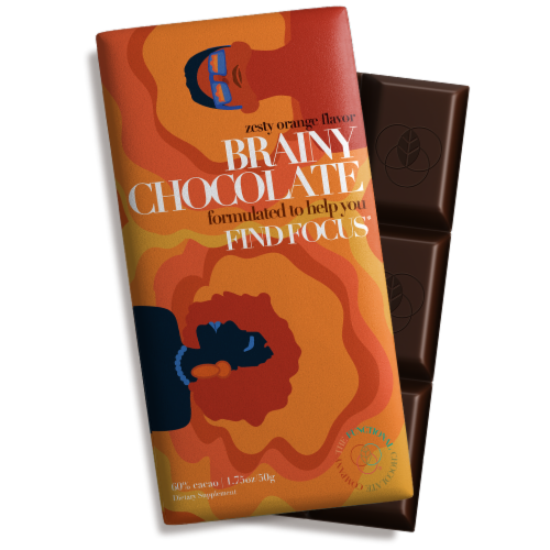 The functional chocolate company zesty orange brainy chocolate dietary