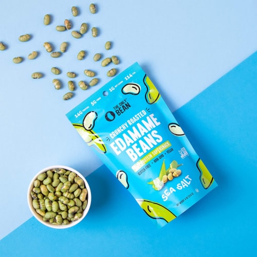 Crunchy Roasted Edamame (Sea Salt) - Healthy Snacks, Keto Protein Gluten-Free & Vegan (3 Pk) Perspective: top