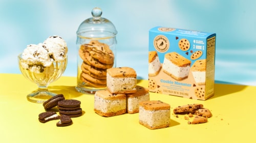 Nightingale® Cookie Monster Ice Cream Sandwiches Perspective: top