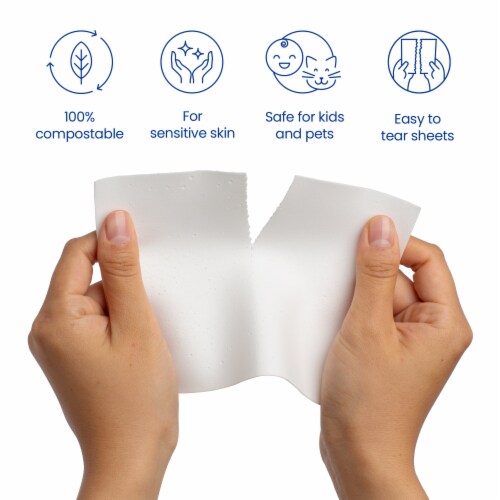 Powerful Laundry Detergent Sheets. Up to 60 Loads. Fragrance-Free and Hypoallergenic Natural Perspective: top