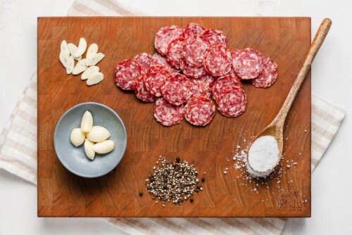 Driftless Provisions Saucisson Sec Handcrafted Salami Perspective: top