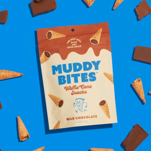 Muddy Bites Milk Chocolate Waffle Cone Snacks, 2.33 oz