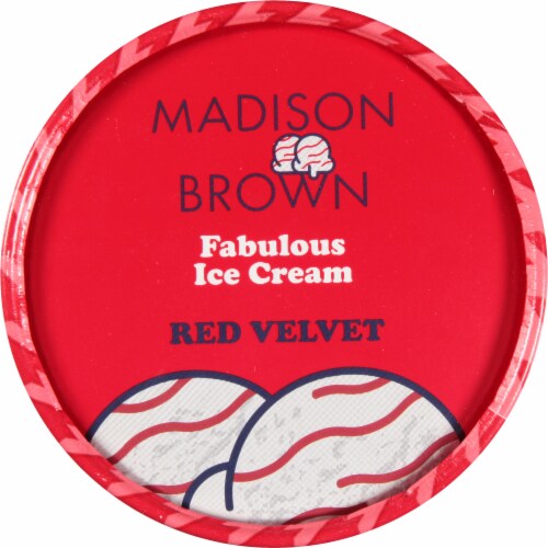 Madison Brown Red Velvet Ice Cream Pint Perspective: top