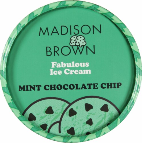 Madison Brown Mint Chocolate Chip Ice Cream Pint Perspective: top