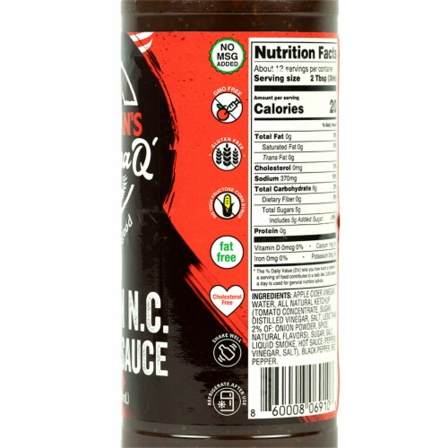 Morgan's Carolina Q Eastern N.C. Vinegar Sauce Bold Tangy Spicy Perspective: top