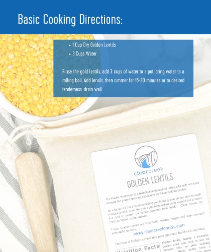 Clear Creek 100 LBS  Lentil Bundle: Beluga, Gold, Green, Red Lentils - 25 lbs each Perspective: top