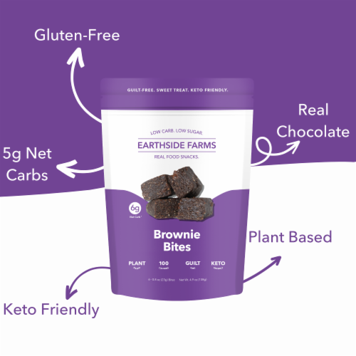 Earthside Farms Fudge Brownie Bites Perspective: top