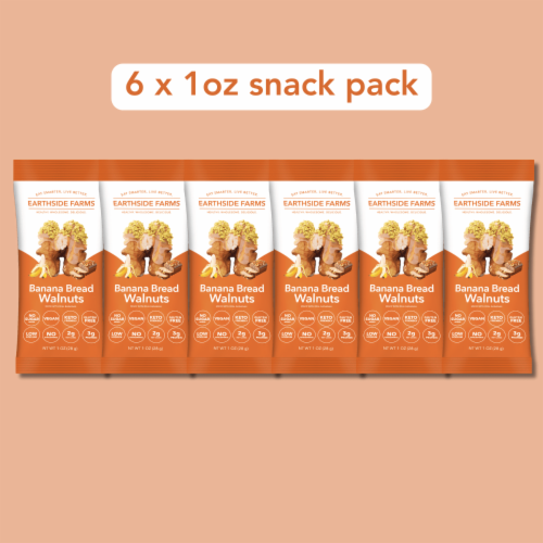 Earthside Farms Banana Bread Walnuts Candied Nuts Multipack Perspective: top