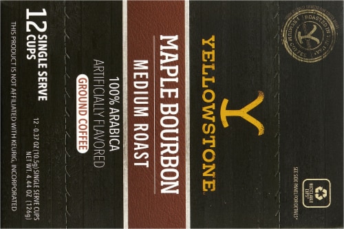 Yellowstone™ Maple Bourbon Medium Roast Single Serve 12 ct Coffee 100% Arabica Beans Perspective: top