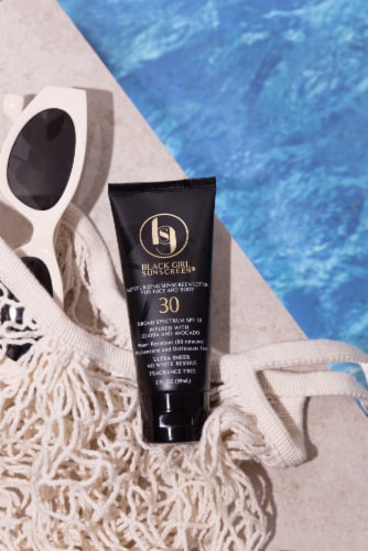 Black Girl Sunscreen SPF 30 Face and Body Sunscreen Perspective: top
