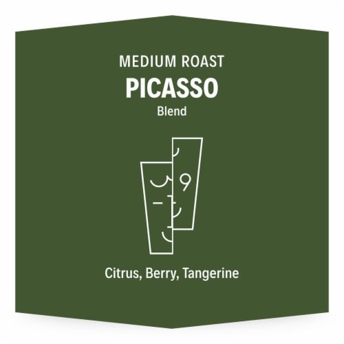 3-19 Coffee Picasso Blend Medium Roast Ground Coffee Perspective: top
