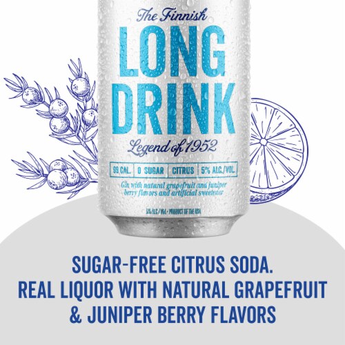 The Finnish Long Drink Zero Cocktail Can Perspective: top