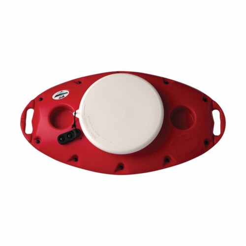 CreekKooler Pup 15 Quart Portable Floating Beverage Water Drink Can Cooler, Red Perspective: top