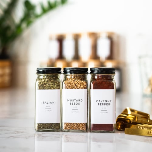 162 Minimalist Spice Jar Labels Preprinted Spice Stickers Waterproof Label 162 Labels Smith s Food and Drug