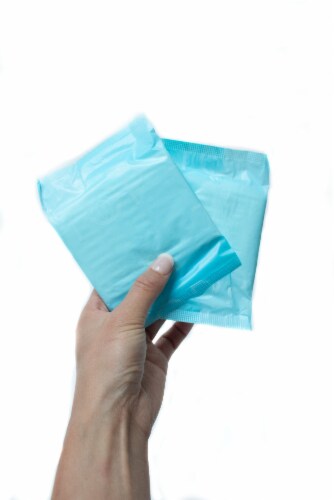 TOP Super Absorbency Organic Cotton Ultra Thin Period Pads with Wings Perspective: top