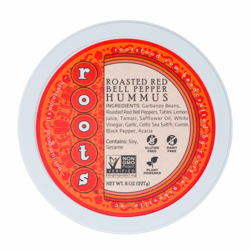 Roots® Roasted Red Bell Pepper Hummus Perspective: top