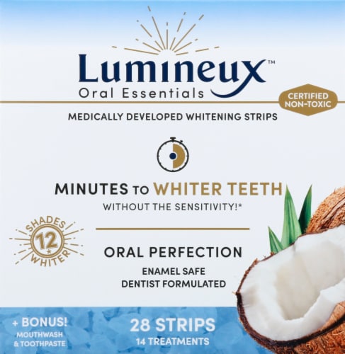 Lumineux Oral Essentials Whitening Strips Perspective: top
