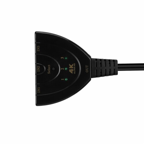 3 Port HDMI Switch Switcher Splitter Selector HUB Box For HDTV 1080P Xbox PS4 Perspective: top