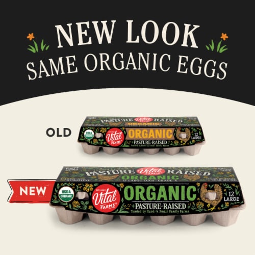 Vital Farms® Pasture-Raised Large Brown Organic Eggs Perspective: top