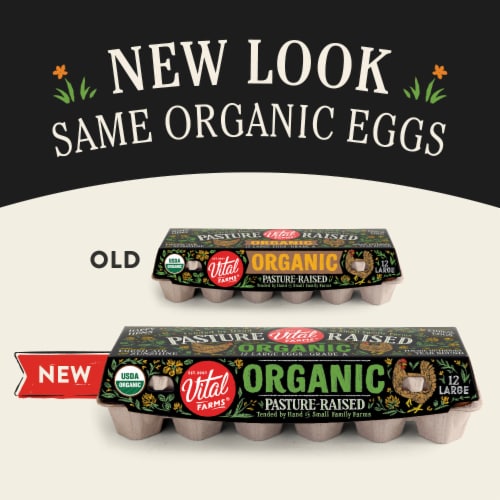 Vital Farms® Pasture-Raised Large Brown Organic Eggs, 12 ct - Kroger