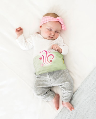 Happi Tummi: Natural Colic & Gas relief herbal wrap for Babies & Toddlers-Green Perspective: top