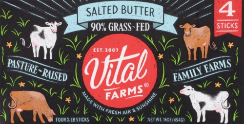 Vital Farms® Salted Butter Sticks Perspective: top