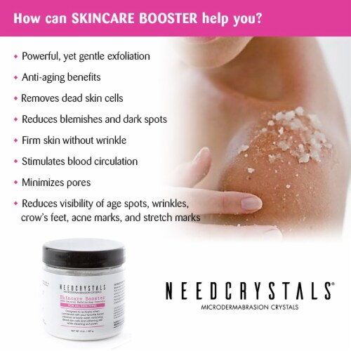 Microdermabrasion Crystals DIY Exfoliating Facial Scrub Skin Care, 8 oz size 120 grit Perspective: top