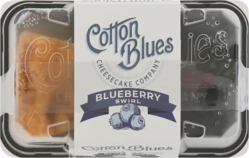 Cotton Blues Cheesecake Company Single Slice Blueberry Swirl Cheesecake Perspective: top