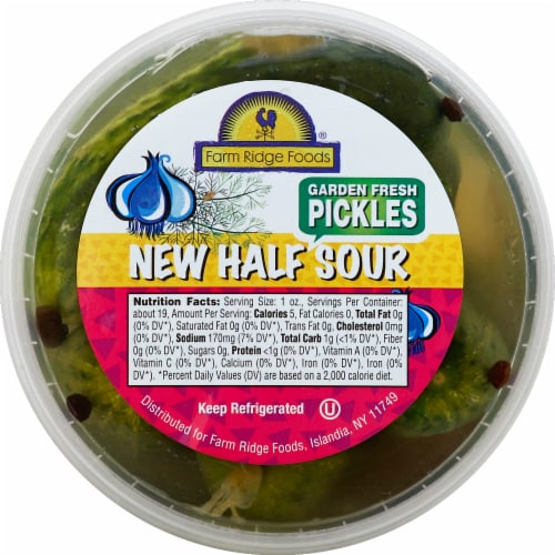 Farm Ridge Foods Half Sour Pickles Perspective: top