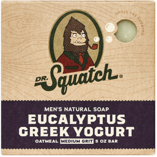 Dr. Squatch® Oatmeal Medium Grit Eucalyptus Soap Perspective: top