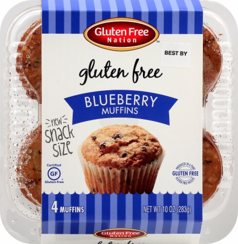Gluten Free Nation™ Snack Size Blueberry Muffins 4 Count Perspective: top