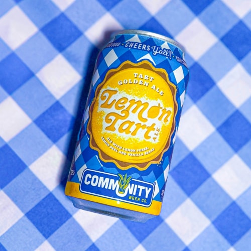 Community Beer Co. Seasonal Lemon Tart Ale Craft Beer Perspective: top