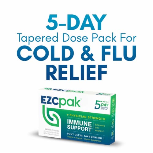 EZCpak with Echinacea Vitamin C and Zinc Immune Support Supplement Perspective: top