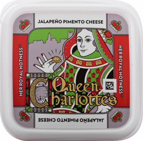 Queen Charlotte's Pimento Cheese Royale Gluten-Free Jalapeno Pimiento Cheese Perspective: top