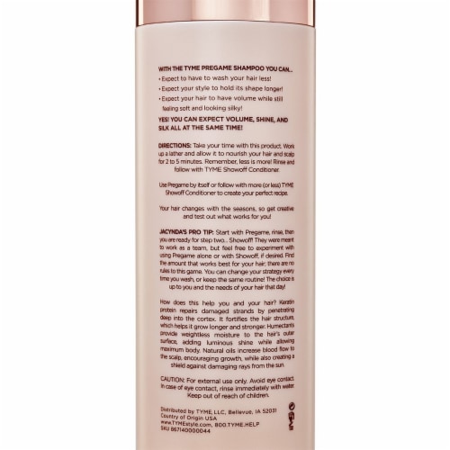TYME 153 Pregame Hair Shampoo with Professional Formula, 500 Milliliter Bottle Perspective: top