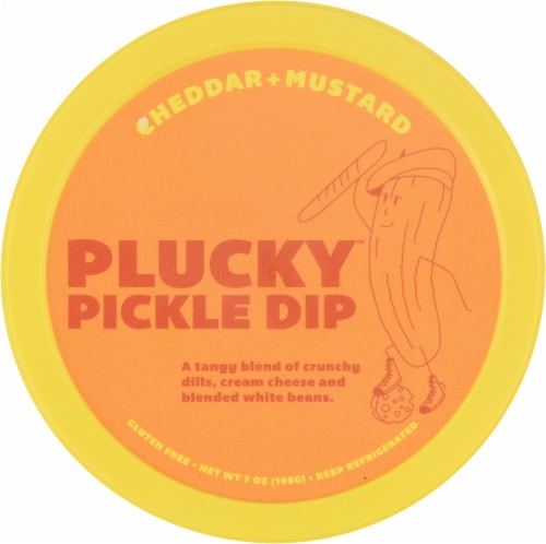 Plucky™ Pickle Dip Cheddar & Mustard Perspective: top