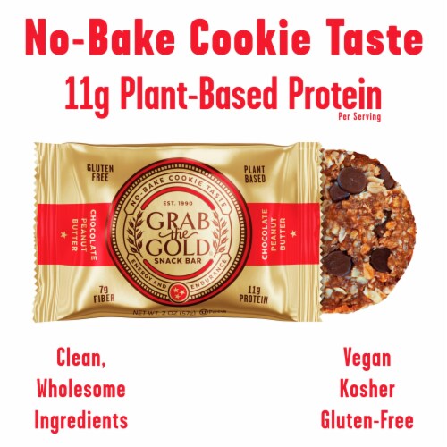 Grab The Gold® Gluten-Free Chocolate Peanut Butter Snack Bar Perspective: top