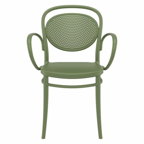Compamia Marcel XL Resin Outdoor Arm Chair Olive Green (set of 2) Perspective: top
