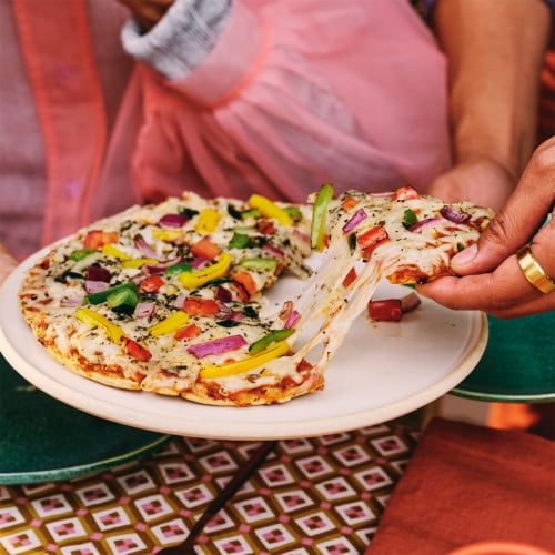 Daiya Dairy Free Fire-Roasted Vegetable Gluten Free Vegan Frozen Pizza Perspective: top