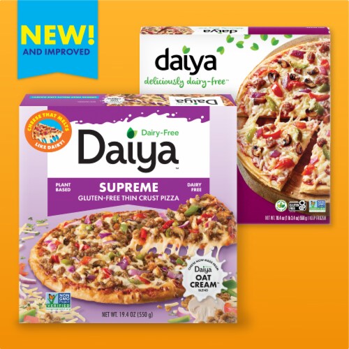 Daiya™ Dairy Free Gluten Free Supreme Pizza Perspective: top