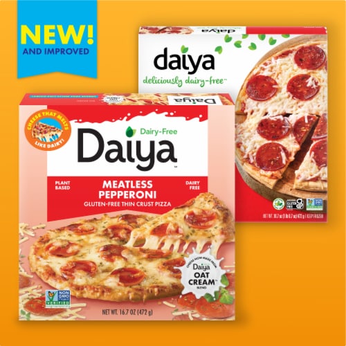 Daiya™ Dairy Free Gluten Free Meatless Pepperoni Flavored Pizza Perspective: top