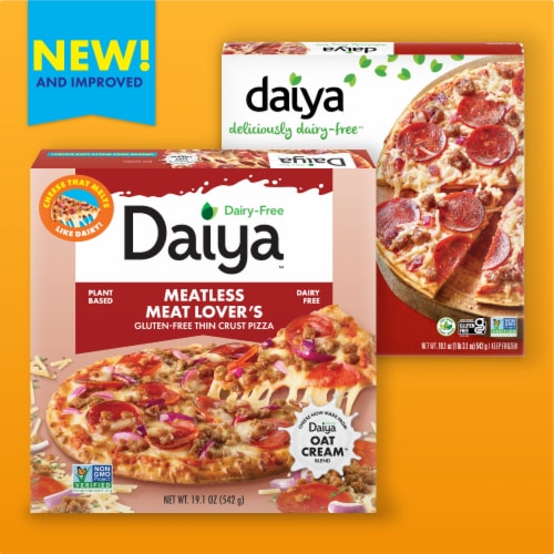 Daiya™ Dairy Free Gluten Free Meatless Meat Lover's Pizza Perspective: top