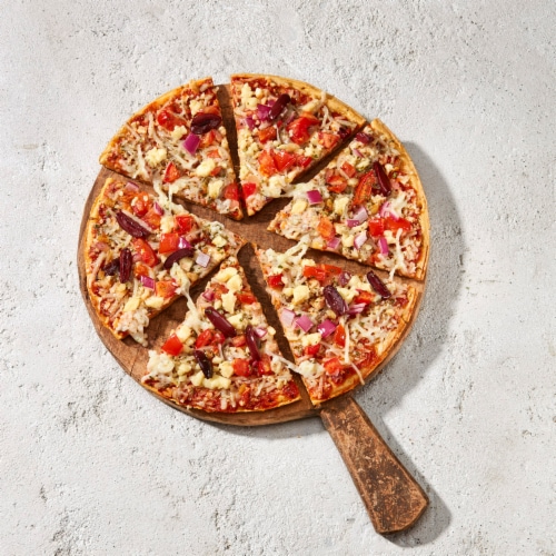 Daiya Plant Based and Dairy Free Vegetable Crust Mediterranean Pizza Perspective: top
