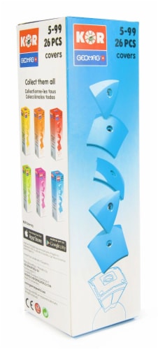 Geomag Kor Egg Covers - Blue - 26-Piece Creative Magnet Cover Addition Perspective: top