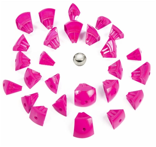 Geomag Kor Egg - Pink - 55 Piece Creative Magnet Playset Perspective: top